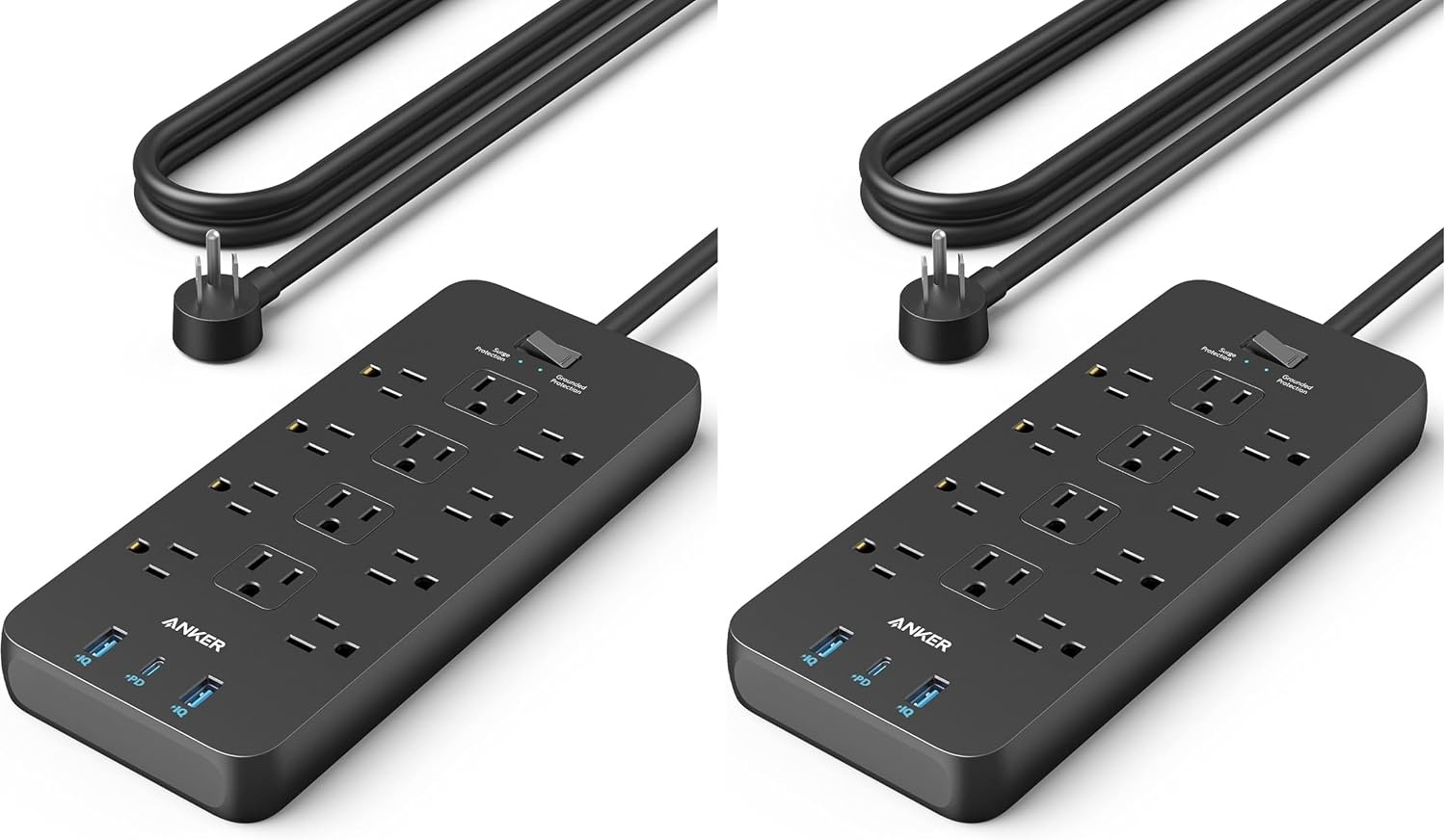 image:imageAnker Power Strip with 2100J Surge Protector Outlet Extender 20W 12 ACBlack
