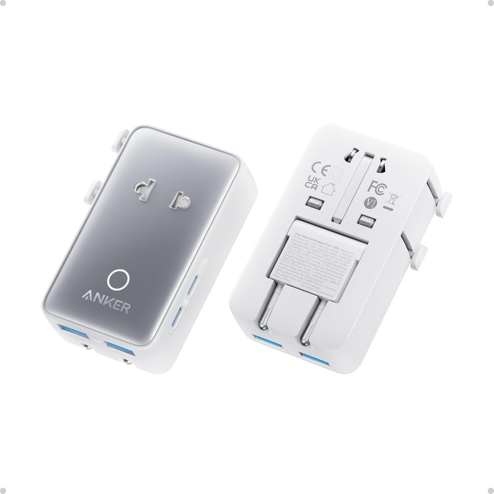 image:imageAnker Nano Travel Adapter 1Pack 2 USBC Universal Charger 20WWhite